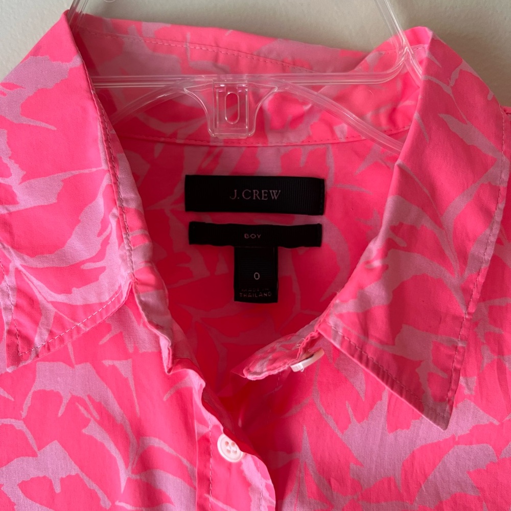 Jcrew brightly printed cotton button down